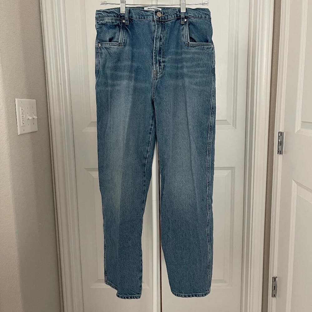 Reformation Cowboy Pointed Pocket High Rise Straight Jeans, Size 31